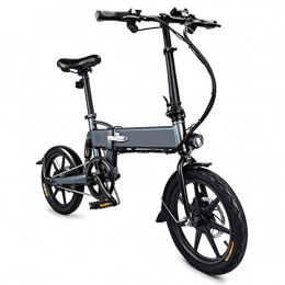 LUO Bike LUO Folding Electric Bike Three Riding Modes Ebike 250W Motor 25Km / H 25-40Km 16 inch Tire Electric Bicycle, Black