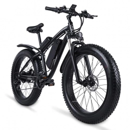 LWL Electric Bike LWL E Bikes For Adults Electric 1000w 26 Inches Fat Tire Bike 25 Mph 21-speed Electric Bicycle 48v17ah Lithium Battery E Bike Electric Mountain Bike (Color : Black)