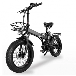 LWL Electric Bike LWL Electric Bike Foldable for Adults 750W / 1000W48V 15Ah 20 Inch Mountain Bike Fat Bike Pedal Assist E-Bike (Color : 48V15AH750W, Number of speeds : 2 PCS batteries)