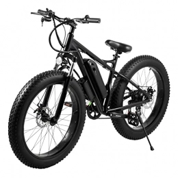 LWL Electric Bike LWL Electric Bikes for Adults Electric Bike For Adults 500W 18.6 Mph E Bike 48V Electric Bicycle 26 * 4.0 Inch Snow Fat Tire Lithium Battery 12Ah Ebike (Color : Black 500w)