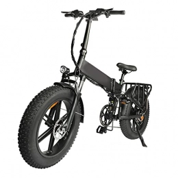 LWL Electric Bike LWL Folding Electric Bikes for Adults 750W 48V 12.8Ah 20 * 4.0 Fat Tire Electric Bicycle 45km / H Powerful Mountain Ebike Snow / 8 Speed (Color : Black)