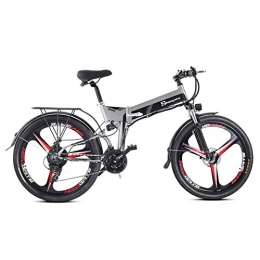 LXLTLB Bike LXLTLB Folding bikes 26 Inch Folding E-bike with 48V 10.4AH Lithium-Lon Battery Mountain Cycling Bicycle 21 Speed 400W High Speed Motor Electric Mountain, A