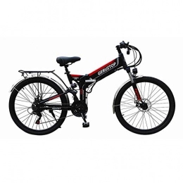 LXLTLB Bike LXLTLB Folding bikes 26 Inch Folding E-bike with 48V 10.4AH Lithium-Lon Battery Mountain Cycling Bicycle 21 Speed 400W High Speed Motor Electric Mountain, Black