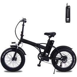 LYUN Electric Bike LYUN 800W / 500W Mountain Electric Bike Foldable for Adults 20 Inch Fat Tire Electric Bicycle 48V 12.8Ah Lithium Battery Electric Beach Bike 45km / H (Color : 500W 15ah 1 Battery)