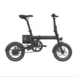 LYXQQ Electric Bike LYXQQ Foldable Electric Bicycle, 250W Motor 20Km / H Max Speed, Lightweight Alloy Folding Bike Dual Disc Brake Folding Bike 120Kg Payload Pure Electricity 30KM, Black