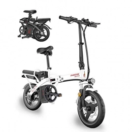 LZMXMYS Electric Bike LZMXMYS electric bike, 400W 14 Inch Electric Bicycle Commuting Bike For Adults, Aluminum Electric Scooter E-Bike With Removable 48V10A Lithium Battery, Size:Range of 35 km