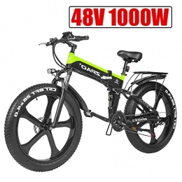 LZMXMYS Electric Bike LZMXMYS electric bike, 48V 1000W Electric Bike Electric Mountain Bike 26inch Fat Tire E-Bike Shimano 21 Speeds Beach Cruiser Mens Sports Mountain Bike Lithium Battery Hydraulic Disc Brakes