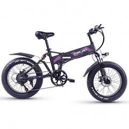 LZMXMYS Electric Bike LZMXMYS electric bike, Electric Bike Adult Electric Mountain Bike, 20 Inch Fat Tire, 48V 10AH Motor, Foldable Bicycle, Electric Bike, Mobile Lithium Battery Shimano 7 Speed Hydraulic Disc Brake