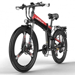 LZMXMYS Electric Bike LZMXMYS electric bike, Folding E-bike 26 '' With LCD Display 400W High-speed Motor Electric Bicycle Male And Female Adult 48v12.8Ah Lithium Battery Off-road Mountain Scooter Electric Folding Battery Ca