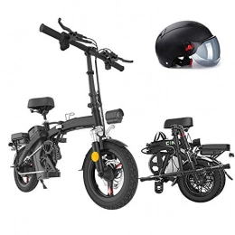 LZMXMYS Electric Bike LZMXMYS electric bike, Folding Electric Bike Ebike, 14'' Electric Bicycle with 48V Removable Lithium-Ion Battery, 350W Motor, Dual Disc Brakes, 3 Digital Adjustable Speed, Foldable Handle