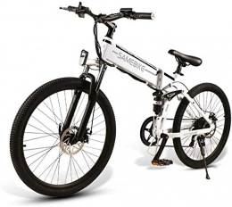 min min Electric Bike min min Bike, Electric Bike for Adults 26" Folding E-Bike, E-MTB, E-Mountainbike 48V 10.4Ah 350W Mountain Bike 21-Level Shift Assisted (Color : 4.8V / 10.4Ah / White) (Color : 4.8v / 10.4ah / White)