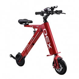 Electric Scooter Bike Mini Folding Electric Car Adult Lithium Battery Bicycle Double Wheel Power Portable Travel Battery Car Red