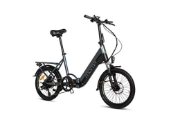 Moma Bikes  Moma Bikes, E-20 PRO, Electric City Folding Bike, Grey, Aluminum, Full SHIMANO 7 Speeds, Hydraulic Disc Brakes & Integrated Bat. Ion Lithium 48V 13Ah