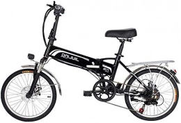 MQJ Bike MQJ Ebikes 20 inch Electric Bicycle for Adults, Foldable Electric Bike / Electric Commuting Bike with 48V 10.5 / 12.5Ah Battery, and Professional 7 Speed Gears, Black, 12.5Ah