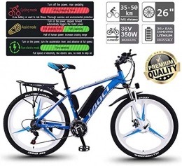 MQJ Electric Bike MQJ Ebikes 26'' Electric Mountain Bike with 30 Speed Gear and Three Working Modes, E-Bike Citybike Adult Bike with 350W Motor for Commuter Travel, Blue, 1