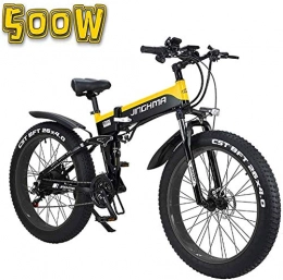 MQJ Bike MQJ Ebikes Electric Bicycle, 26-Inch Folding 13Ah Lithium Battery Snow Bike, LCD Display and Led Headlights, 4.0 Fat Tires, 48V500W Soft Tail Bicycle