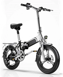 MQJ Bike MQJ Ebikes Electric Bicycle, Folding Soft Tail Adult Bicycle, 36V400W / 10Ah Lithium Battery, Mobile Phone USB Charging / Front and Rear Led Lights, City Bicycle