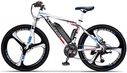 MQJ Bike MQJ Ebikes Electric City Bike for Men, Removable 36V 10Ah / 14Ah Lithium-Ion Battery Pack Integrated, 27-Level Shift Assisted, 110-130Km Driving Range, Dual Disc Brakes Electric Bicycle, White, 60Km
