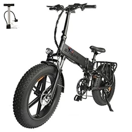 Fafrees  Official ] Fafrees ENGING PRO Fatbike 48V 16Ah Battery Removable Electric 20 Inch Bicycles Rear Shock Absorber Hydraulic Disc Brakes Fat Tire Foldable Ebike (black)