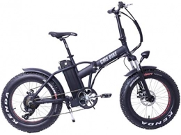 PARTAS Bike PARTAS Sightseeing / Commuting Tool - 20 Inch Electric Bike Fat Tire Electric Bicycle Foldable 6 Speed Snow Bike Beach Bicycle Aluminum Alloy E Bike For Man Woman (Color : Black)