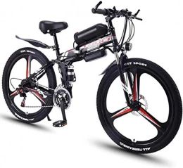 PARTAS Bike PARTAS Sightseeing / Commuting Tool - 26''Folding Electric Mountain Bike Adult, MTB With Dual Disc Brakes, Bicycle Removable Large Capacity Lithium-Ion Battery (36V 350W) (Color : Black 10AH)