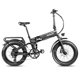 Paselec Electric Bike Paselec Electric Bike Fat Folding Bicycle Electirc Folding bikes For Adults Ebike 20 inch Fat Tire E-bike 8 Speed 750w Snow E Bikes with Removable 14Ah Lithium Battery & Power Energy Saving Systerm
