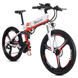 QLHQWE Bike QLHQWE 26 inch folding electric mountain bike bicycle off-road ebike Electric bicycle electric bike ebike electric bicycle electric