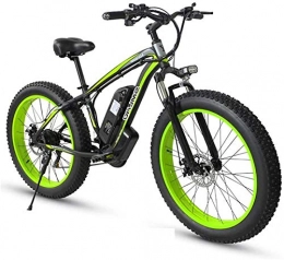 RDJM Electric Bike RDJM Ebikes, 1000W 26inch Electric Mountain Bike Fat Tire E-Bike 7 Speeds Beach Cruiser Sports Mountain Bikes Full Suspension Lithium Battery Hydraulic Disc Brakes (Color : Green, Size : 1000w15Ah)