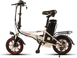 RDJM Bike RDJM Ebikes, 14" Folding Electric Bike with 48V 12AH Lithium Battery 350W High-Speed Motor City Bicycle Max Speed 25 Km / H Load Capacity 100 Kg
