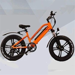 RDJM Bike RDJM Ebikes, 20 inch Electric boost Bikes, 36V 10.4 A Aluminum alloy Bicycle 4.0 Tires LCD instrument Bike Sports Outdoor Cycling (Color : Orange)
