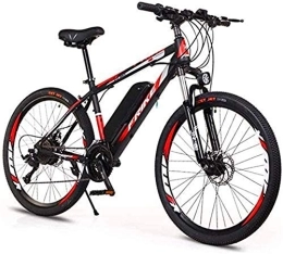 RDJM Bike RDJM Ebikes, 26'' Electric Mountain Bike, Adult Variable Speed Off-Road Power Bicycle (36V8A / 10A) for Adults City Commuting Outdoor Cycling (Color : Black red, Size : 36V10A)