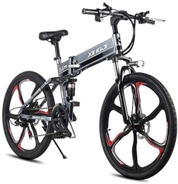 RDJM Bike RDJM Ebikes, 26 Inch Adult Electric Mountain Bike, Magnesium Aluminum Alloy Foldable Electric Bicycle, 48V Lithium Battery / LCD Display / 21 Speed (Color : A, Size : 45KM)