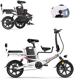 RDJM Bike RDJM Ebikes, 400W Folding Electric Bike for Adults, 14" Electric Bicycle / Commute Ebike, Removable Lithium Battery 48V 8AH / 11AH, Red, 11AH (Color : White, Size : 11AH)