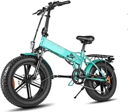 RDJM Bike RDJM Ebikes, 500w Folding Electric Bike Adult Mountain E Bike with 48v12.5a Lithium Battery Electric Bicycle 7-speed Gear Shifts with Electric Lock Fast Battery Charger (Color : Green)