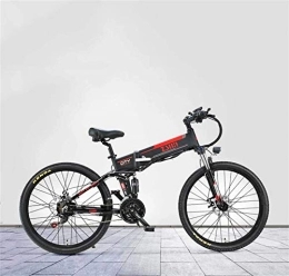 RDJM Bike RDJM Ebikes, Adult 26 Inch Foldable Electric Mountain Bike, 48V Lithium Battery, Aluminum Alloy Frame, 21 Speed With GPS Anti-Theft Positioning System (Color : B)
