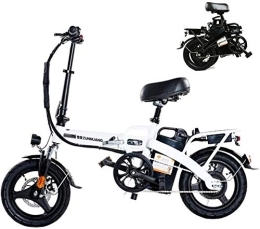 RDJM Bike RDJM Ebikes, Adult Folding Electric Bikes Comfort Bicycles Hybrid Recumbent / Road Bikes 14 Inch, Removable Maximum 28AH Dust-proof And Water-proof Lithium Battery, Disc Brake, Men Women