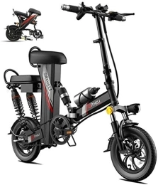RDJM Bike RDJM Ebikes, BIKFUN Electric Bike Mountain E-bike, 12 Inch Electric Assisted Bicycle With 48V 30Ah Lithium Battery, 350W Motor, (Color : Black, Size : Range:200km)