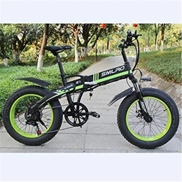 RDJM Bike RDJM Ebikes, Electric Bicycle Foldable Lithium Battery Assisted Bicycle Snow Beach Mountain Bike Double Disc Brake Fitness Commuting (Color : Green, Size : 48V)