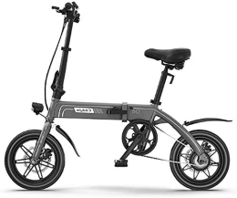 RDJM Bike RDJM Ebikes Electric Bike, Folding Electric Bicycle for Adults, Commute Ebike with 250W Motor, Max Speed 25 Km / H, 3 Work Modes, Front And Rear Disc Brake (Color : Grey, Size : 60KM)