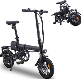 RDJM Bike RDJM Ebikes, Electric Folding Bike Lightweight Foldable Compact Ebike, 12 Inch Wheels, Pedal Assist Unisex Bicycle, Max Speed 25 Km / H, Portable Easy To Store in Caravan, Motor Home, Boat