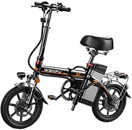 RDJM Electric Bike RDJM Ebikes Fast Electric Bikes for Adults 14 inch Aluminum Alloy Frame Portable Folding Electric Bicycle Safety for Adult with Removable 48V Lithium-Ion Battery Powerful Brushless Motor