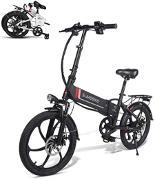 RDJM Bike RDJM Ebikes, Folding Electric Bike, 350W Motor 20 inch Urban Commuter Electric Bike for Adults 48V 10.4Ah Removable Lithium Battery 7-speed Gear and Three Working Modes (Color : Black)