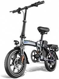 RDJM Bike RDJM Ebikes, Folding Electric Bike, 48V Removable Lithium Battery 400W Motor 14" Adults Electric Pedal Assist E-Bike Dual Disc Brakes with Helmet And Basket Unisex (Size : 12AH)