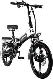 RDJM Bike RDJM Electric Bike, 20" Tyre Folding Electric Bicycle, Aluminum Alloy and Double Disc Brake with 350W Motor and Removable 48V 12.5Ah Lithium Battery, Unisex