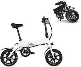 RDJM Bike RDJM Electric Bike, Adult Folding Electric Bikes Comfort Bicycles Hybrid Recumbent / Road Bikes 14 Inch, 250W 7.8Ah Lithium Battery, Aluminium Alloy, Disc Brake for Adults, Men Women (Color : Black)