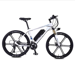 RDJM Bike RDJM Electric Bike, Electric Mountain Bike, 350W 26" Adults Urban E-Bike Removable Lithium Battery 27 Speed Dual Disc Brakes Aluminum Alloy Frame Unisex (Color : White, Size : 13AH)