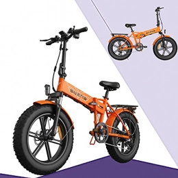 RENSHUYU Electric Bike RENSHUYU Electric folding bike, with LED light 7-speed Shimano gearshift Off-road tires, electric folding bike Suitable for highways, mountain roads, snow fields, etc.Orange,