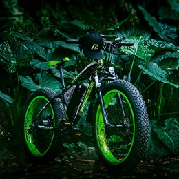 RICH BIT Bike RICH BIT 012 PLUS 1000W 48V*17Ah High Performance Battery 26''*4''inch Fat Tire Alluminum Frame Unisex Forest Beach Snow Bike Outdoors Cycling (BLACK-GREEN)