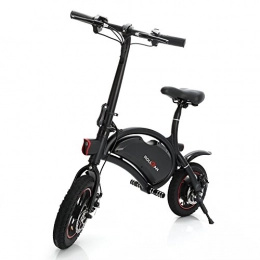 Rollgan Electric Bike ROLLGAN Dolphin Electric Bike 12 inch Folding Body E-Bike Scooter with 12 Mile Range, Collapsible Frame, APP Speed Setting, 36V 250W Rear Engine Electric Bicycle, Mechanical Disc Brakes, Black