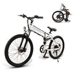 Samebike Bike SAMEBIKE 26 Inch Tire Electric Bikes Folding Ebike 48V 500W Mountain Electric Bicycles for Adults (White)